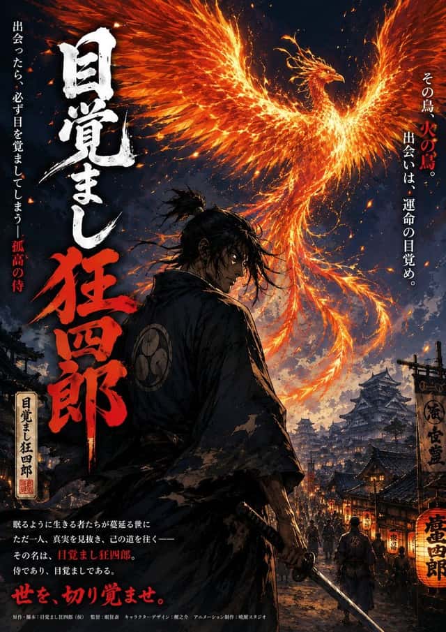 Fire Phoenix Samurai Poster preview