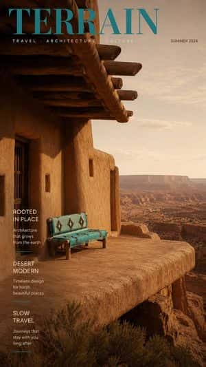 Architectural Poster Design with Landscape View preview