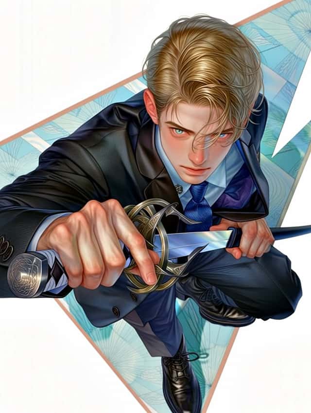 Anime Swordsman in Suit preview