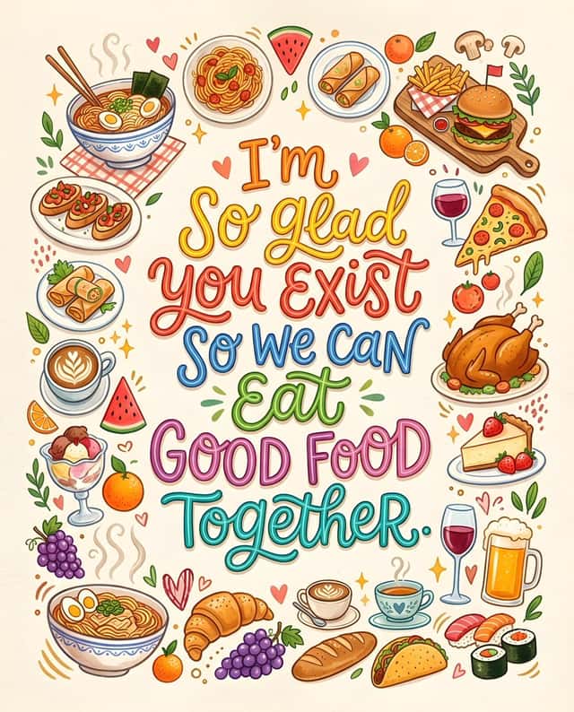 Whimsical Food Quote Illustration preview