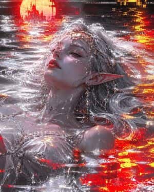 Silver Elf in Crimson Water preview