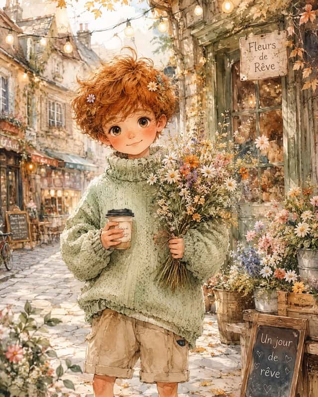 Dreamy Watercolor Boy Illustration preview