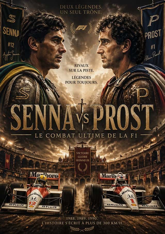 Epic Senna vs Prost Gladiator Poster preview