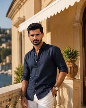 Mediterranean Villa Balcony Portrait preview