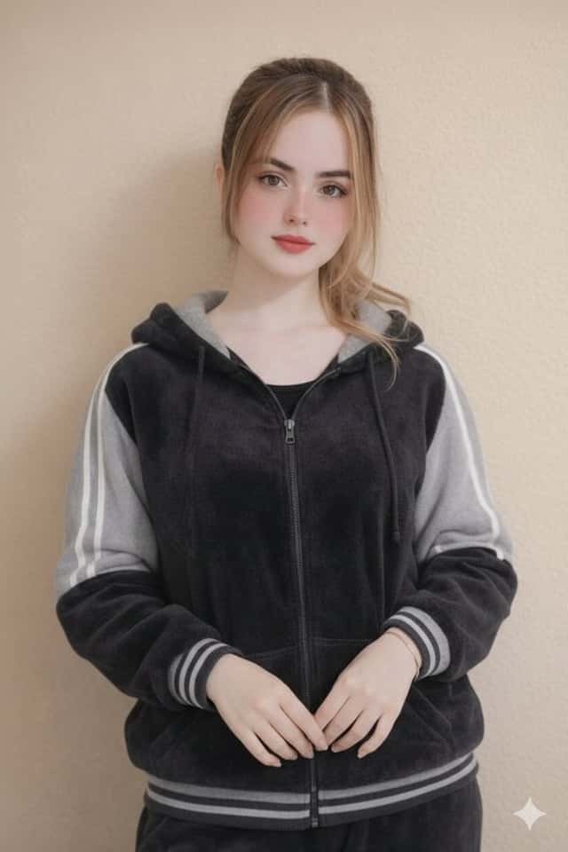 Ultra-Realistic Portrait in Velour Tracksuit preview