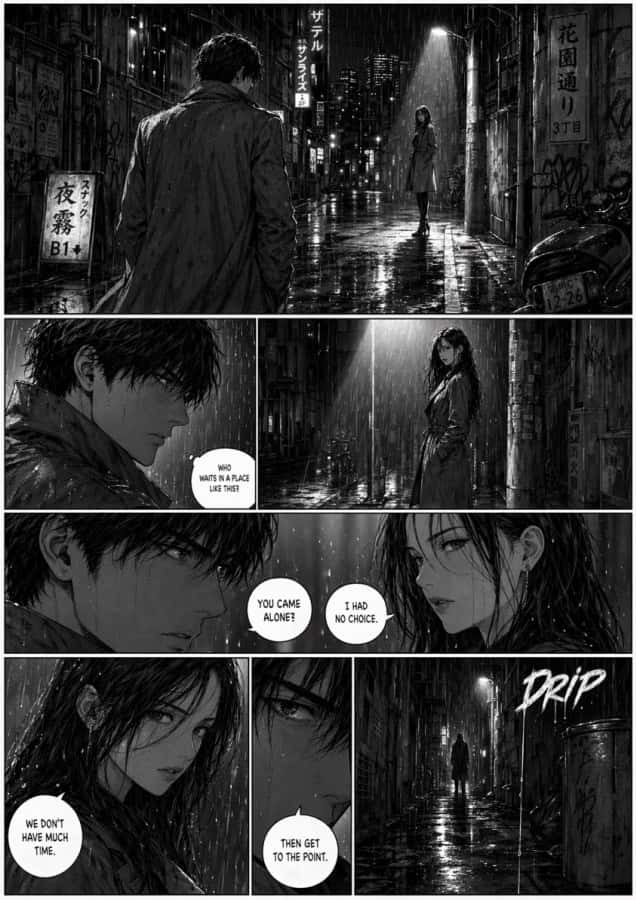 Rainy Noir Manga Alley Page preview