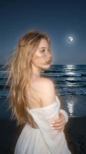 Dreamlike Night Beach Portrait preview