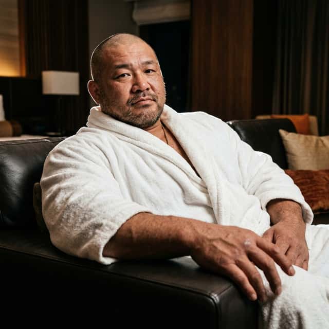 Bald Character in Bathrobe Portrait preview