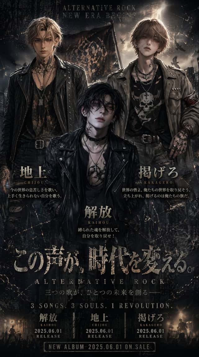 Dark Japanese Alt-Rock Poster preview