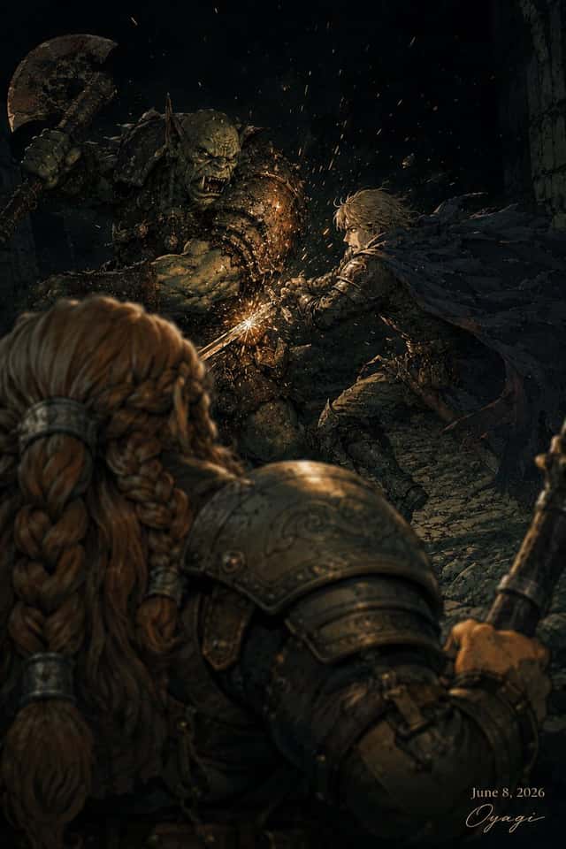 Dark Fantasy Orc Battle preview