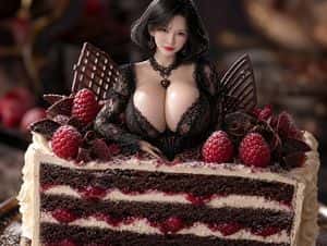 Luxury Chocolate Berry Cake Figurine preview