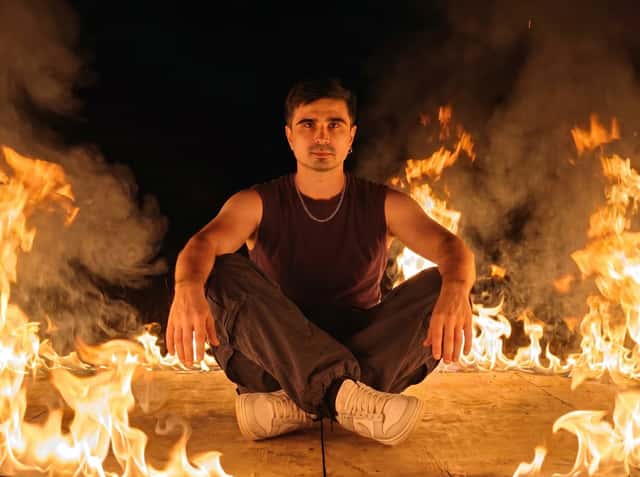 Dramatic Fire Editorial Portrait preview