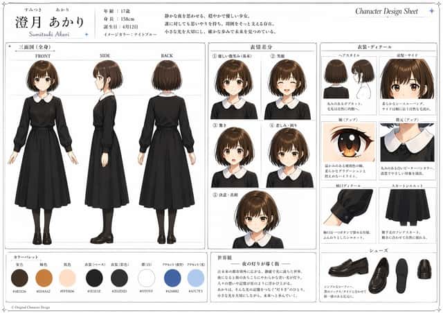 Anime Character Design Sheet preview