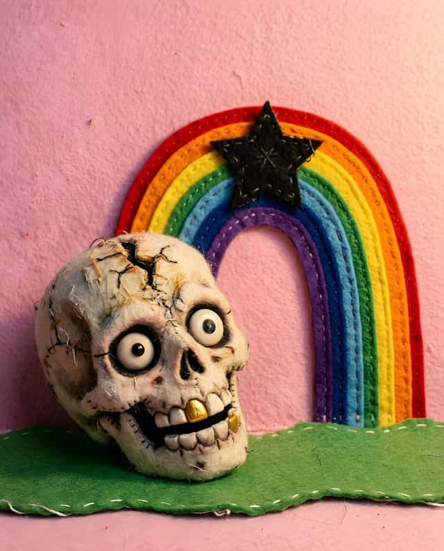 Cartoon Skull with Gold Teeth preview