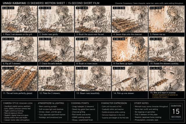 Unagi Kabayaki Motion Sheet preview
