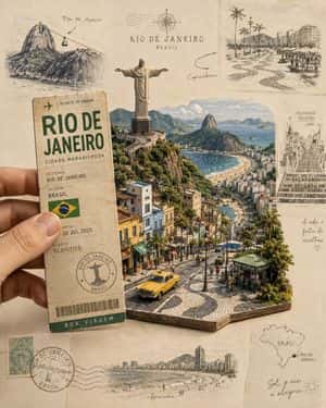 Rio Travel Poster Diorama preview