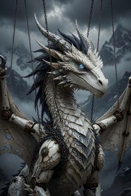 Seamless Gothic Marionette Dragon Loop preview