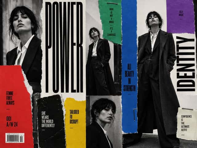 Noir Fashion Collage Poster preview