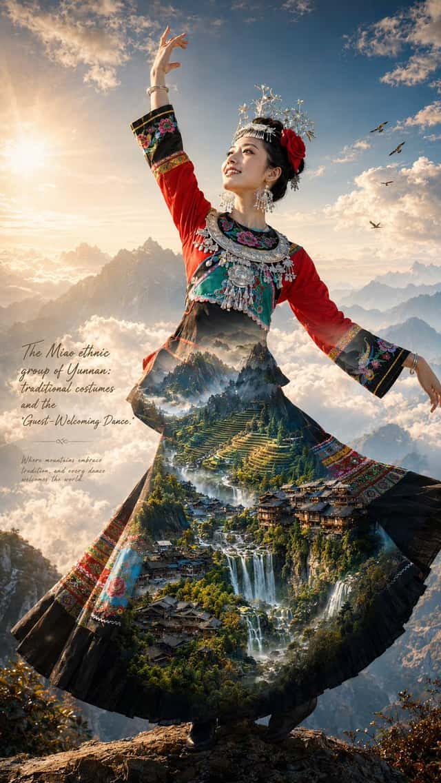 Miao Ethnic Double Exposure Poster preview