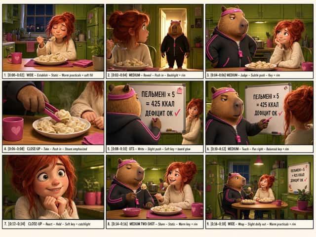 Capybara Meal Coach Storyboard preview