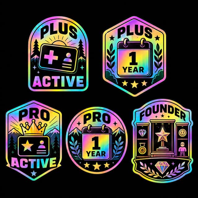 Holographic Membership Badge Set preview