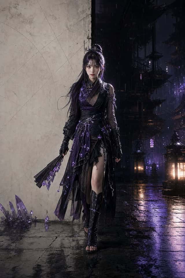 Rainy Violet Assassin Portrait preview
