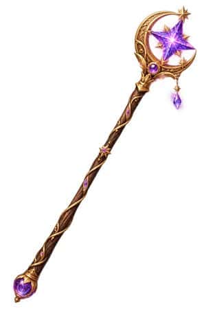 Fantasy Crescent Star Magic Staff preview