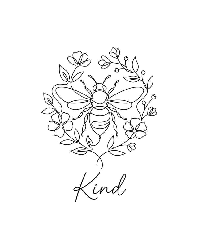 Minimalist Line Art Bee Illustration preview