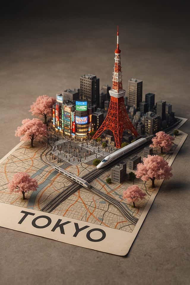 Nano Banana Pro Prompt: 3D City Diorama Map preview