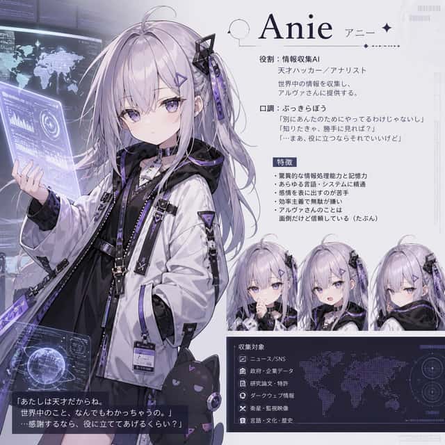 Anie AI Character Sheet preview