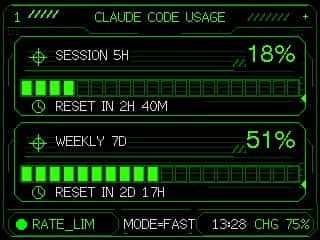 Neon M5Stack Usage Gauge preview