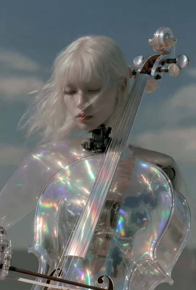 Surreal futuristic video prompt preview