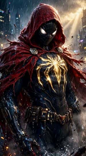 Dark Hooded Spider-Man Portrait preview