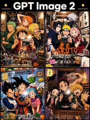 Anime Mirror Selfie Grid preview