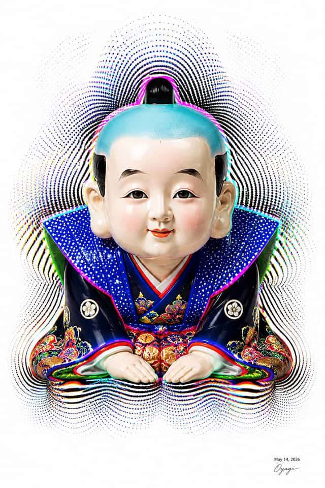 Censored Fukusuke Doll Halftone Art preview