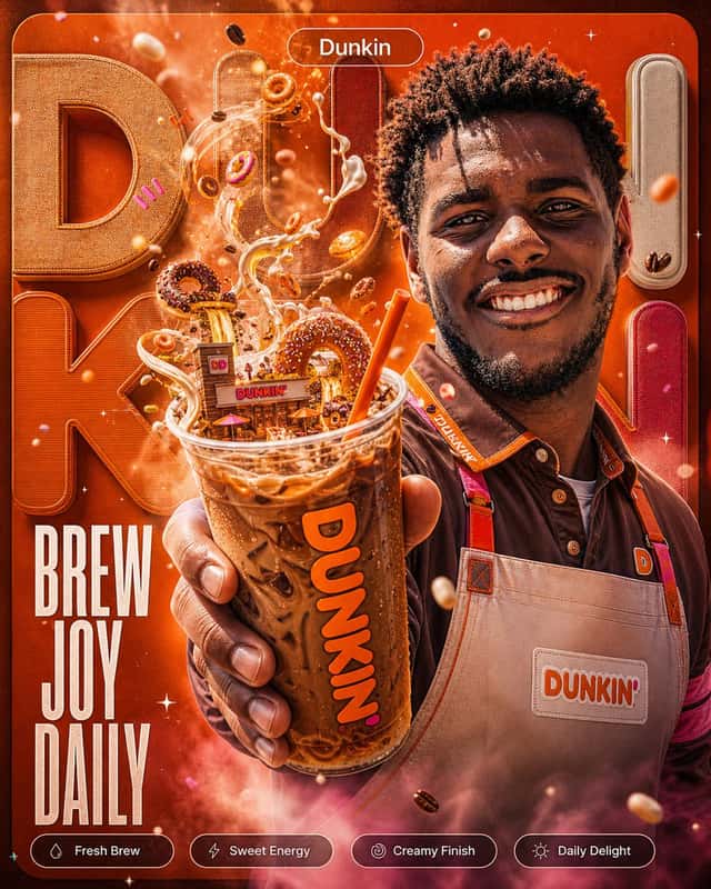 Dunkin Iced Coffee Poster preview