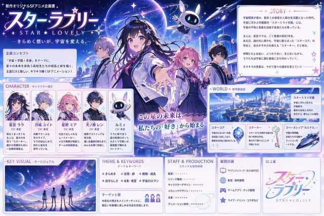 Anime Sci-Fi School Proposal Board preview