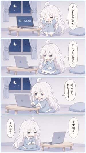 Sleepy Astra 4-Panel Manga preview