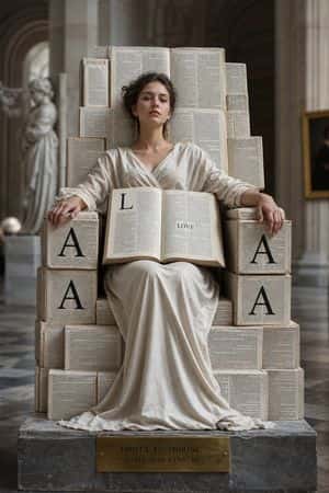 Monolithic Dictionary Page Throne Art Photography preview