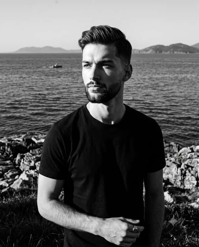 Cinematic B&W Coastal Male Portrait preview