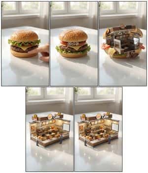 Cheeseburger to Mini Café Transformation preview