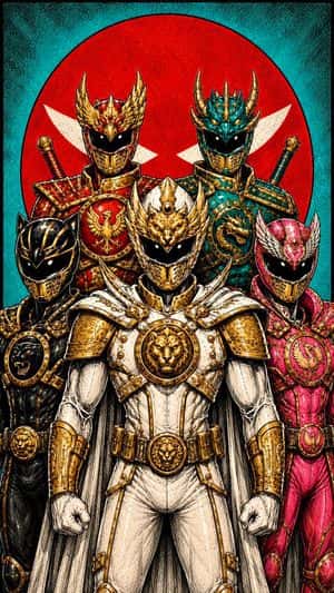 Super Sentei Team Comic Illustration preview