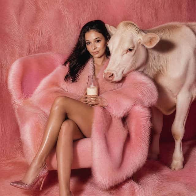 Pink Fur Fashion Editorial with Calf preview