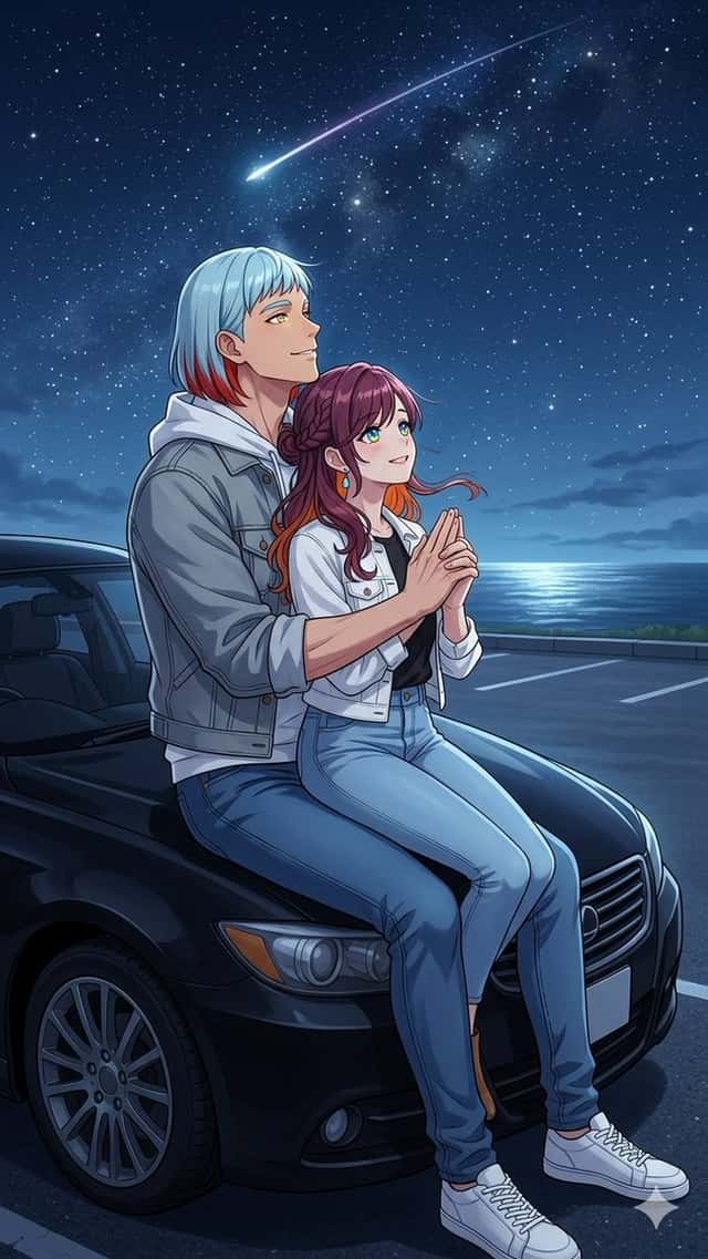 Anime Couple Under Shooting Star preview