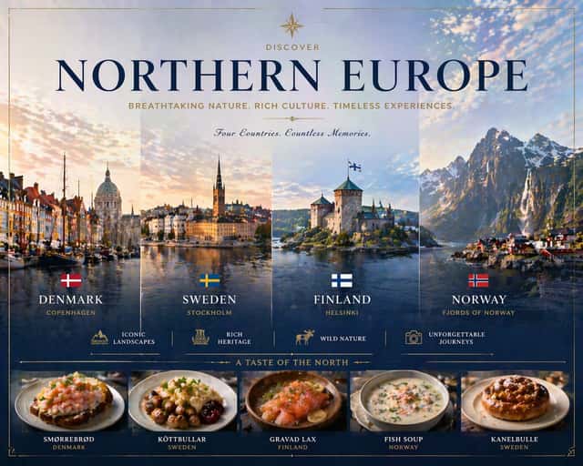 Luxury Northern Europe Travel Poster preview