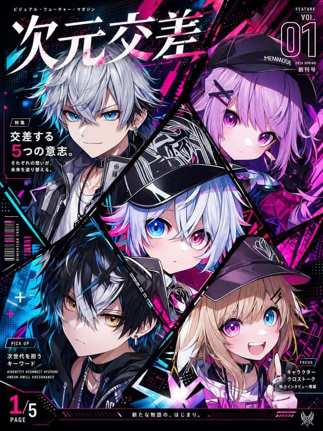 Neon Anime Magazine Cover preview