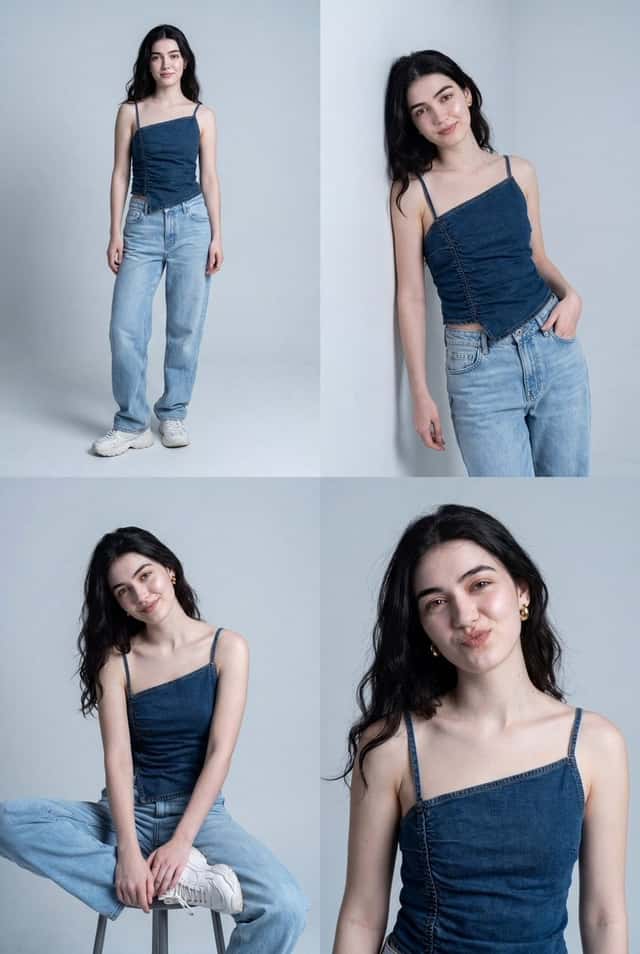 Smartphone Denim-On-Denim Fashion Portrait Grid preview