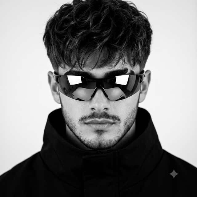 Monochrome Avant-Garde Fashion Portrait preview