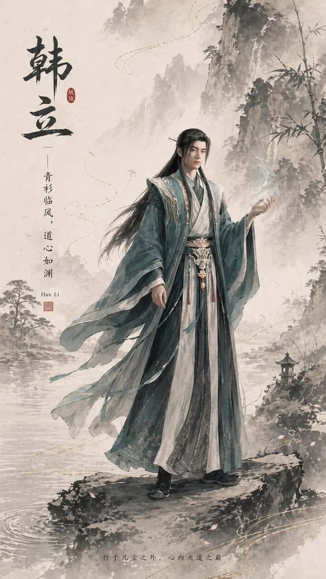 Ink-Wash Han Li Character Poster preview