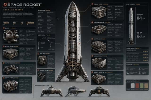 Advanced Technical Space Rocket Poster preview